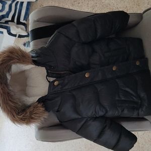 Fleece lined children's puffer jacket